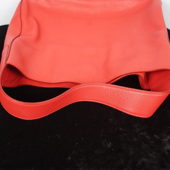 Prada Vitello Daino Red Leather Hobo Bag w/ Silver-Tone Hardware & Snap Closure - Picture 7 of 16